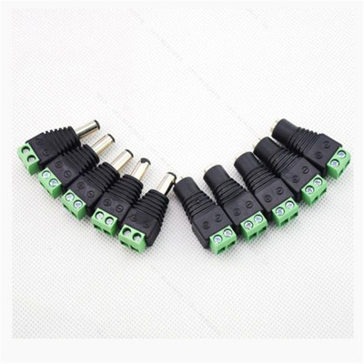 4X Male Female 2.1x5.5mm DC Power Plug Jack Adapter Wire Connector for CC.YR