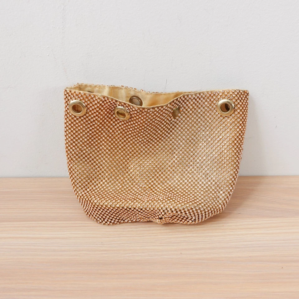 Vtg Diamond Bucket Bag Studded Rhinestone Fashion Evening Party Bucket Sequin - Image 2 of 4