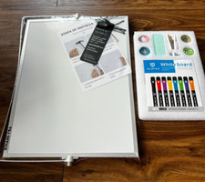 Whiteboard Double Sided for Drawing for Desk  Wall,12"X16" Large Magnetic