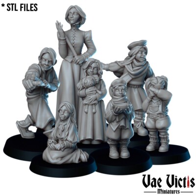 Orphanage Head Mistress KIds Set DND D&D Miniatures