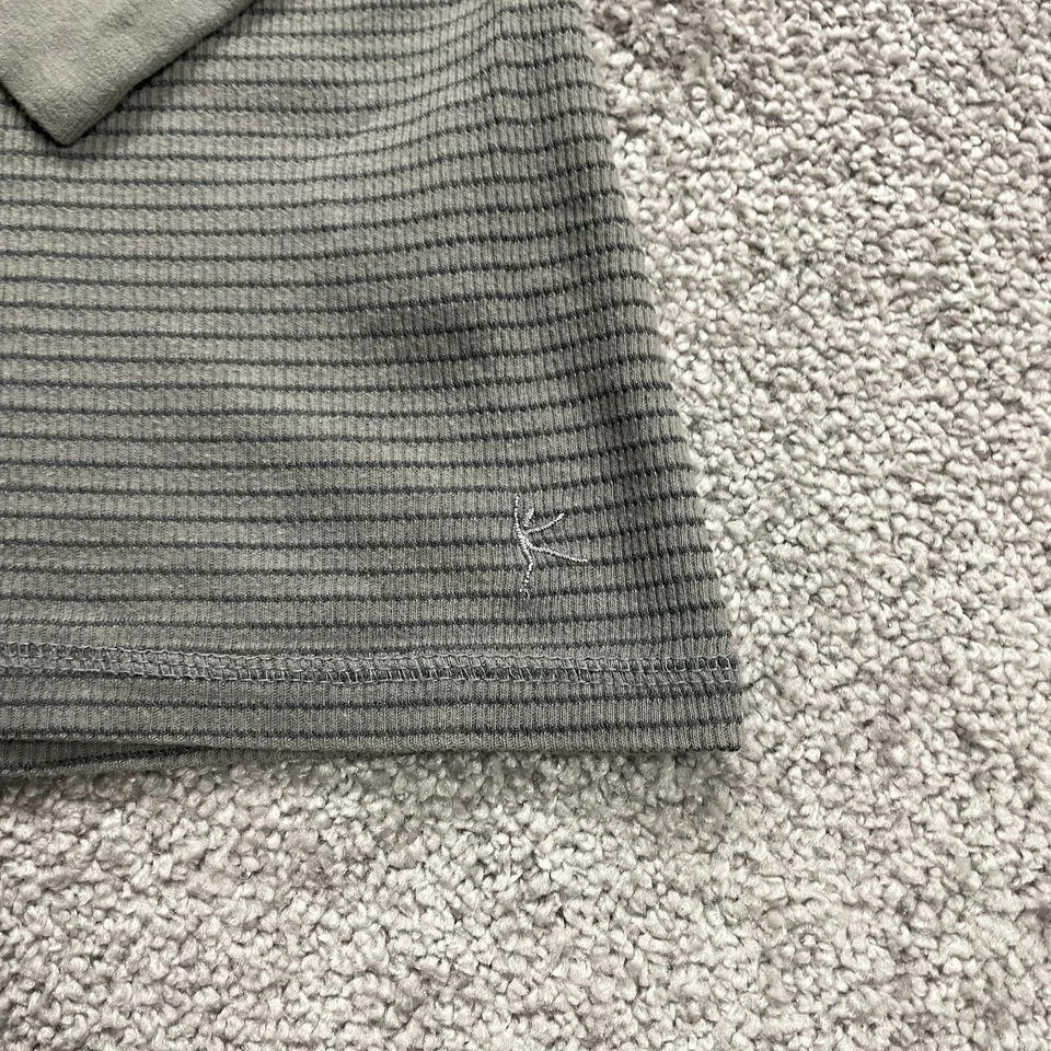 Camiseta Danskin Active Jóvenes Niñas Pequeña Gris Tejido Gofre Cuello Redondo Manga Larga Top Foto 4 de 4