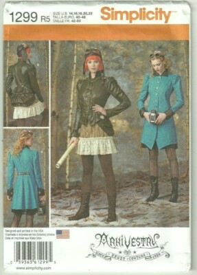 Plus Size 14-22 Steampunk Pilots Jacket Costume Sewing Pattern Arki Vestry