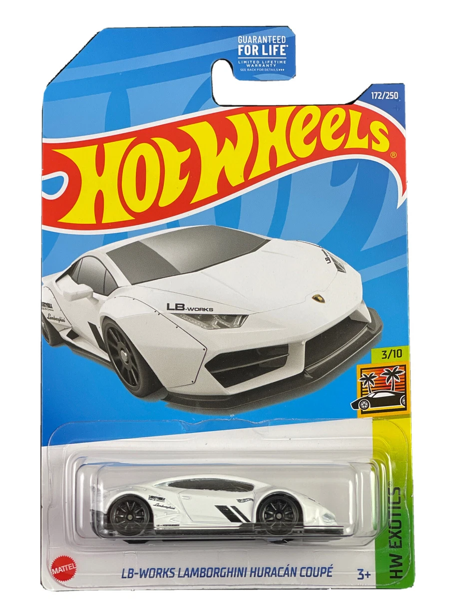 Hot Wheels 2022 HW Exotics 3/10 White LB-Works Lamborghini Huracan Coupe
