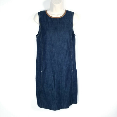 Lauren Ralph Lauren Petite Leather-Trim Sheath Dress