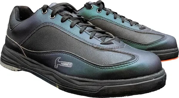Hammer Mens Fierce Black Left Handed Black/Green Bowling Shoes NIB  Size 9.5 LH