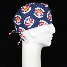 Snoopy Charlie Brown Stars  Stripes Forever Theme Scrub Hat