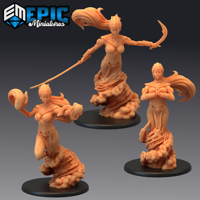 Dschinni Female, Dungeons & Dragons Miniatures, Epic Miniatures, Fantasy RPG D&D