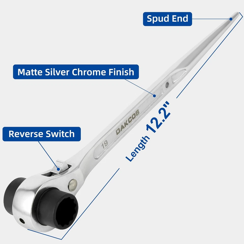 19Mm×22Mm or 3/4"×7/8" 12 Point Double Ended Socket Ratcheting Podger - Image 3 of 4