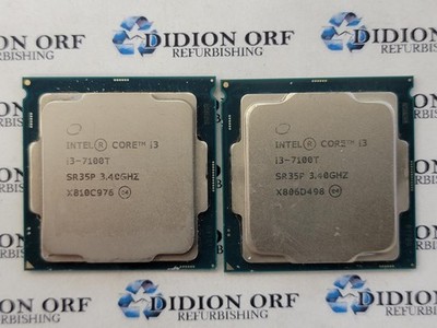 Lot of 2 INTEL Core i3-7100T SR35P 3.40 GHz 3 MB Cache 35 W Grade B SKU 13503