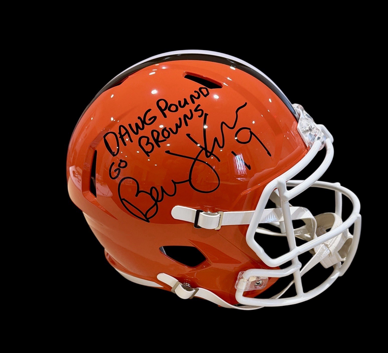 Bernie Kosar Autographed Signed Cleveland Browns AUTO FULL SIZE REPLICA HELMET W/JSA 