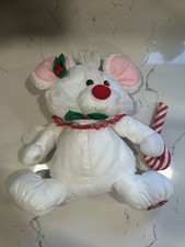Fisher Price Puffalump Vintage 1987 Mouse with Candy Cane Plush Stuffed Animal