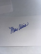 Max Alvis 1963 Cleveland Indians Signed 3x5 index Card