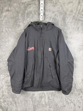 Carhartt Full Swing Jacket Mens XL Grey Full Zip Coat Quick Duck 102207 029