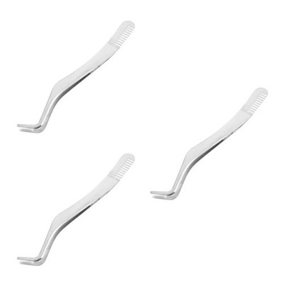 3 Pieces Wimpern-make-up-werkzeuge Gebogene Pinzette Lash Pweezer