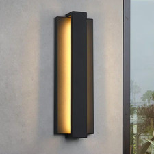 Reflect 24 In. Black Modern LED Outdoor Wall Sconce Light