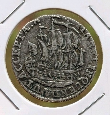 セール中！極希少le nouveau néerlandais sans pein 1790 Dutch Netherlands VOC 6 Stuiver Ship ZEELAND Silver Coin_a740