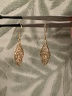 14K Yellow Gold Over Sterling Silver Openwork Earrings 4.35 Grams — photo 3