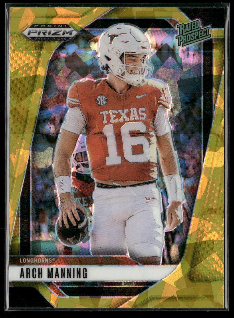2025 Panini Prizm Draft Picks Arch Manning Gold Ice Rated Prospect #166