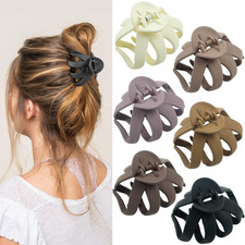 1 Hair Clips for Women, Matte Claw Clips for Thin Hair, Strong Hold Non-Slip Spi