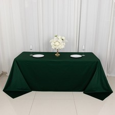 90" x 132"HUNTER GREEN Scuba Polyester Rectangular TABLECLOTH Party Events