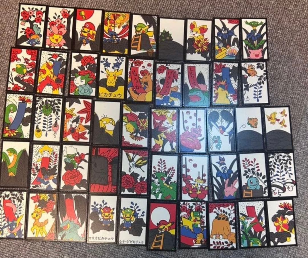 Pikachu Mario Pokemon Hanafuda Playing card Nintendo Limited