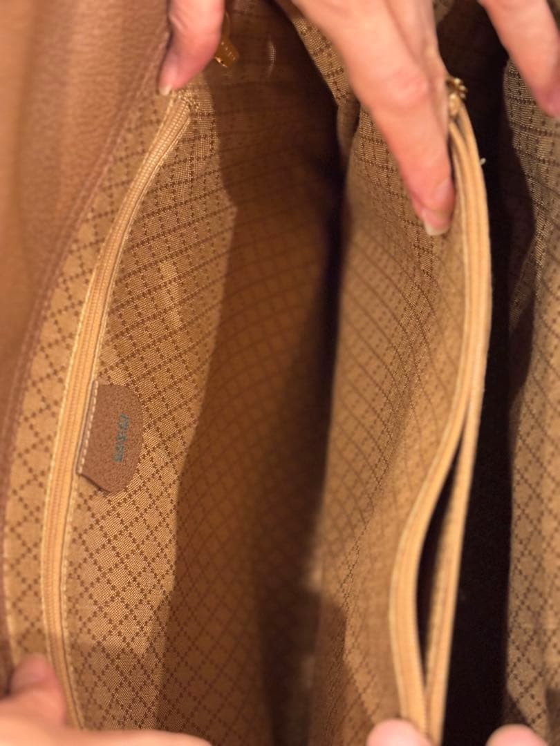 GUCCI Vintage Bamboo Suede Tote Bag Brown Leather Excellent Condition thumbnail 8