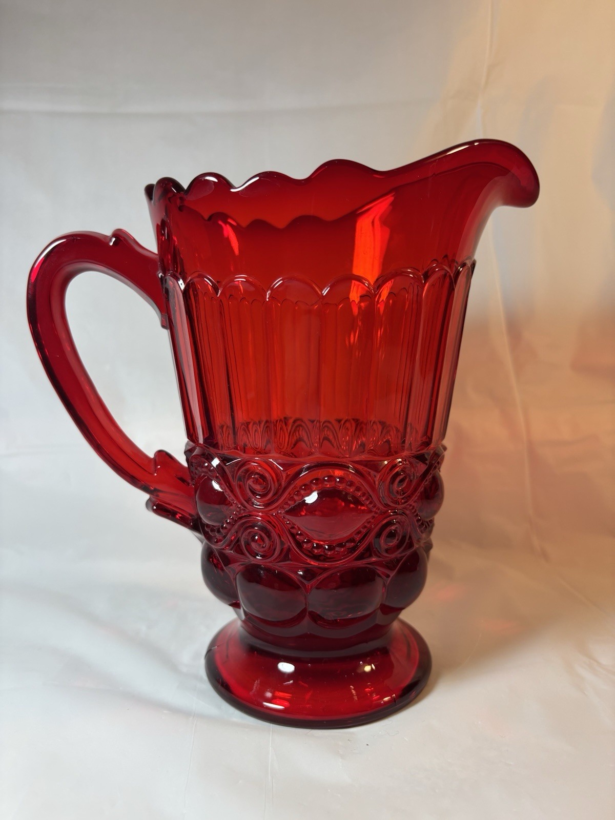 L G Wright Ruby Eye Winker 26 oz Water Pitcher(s)