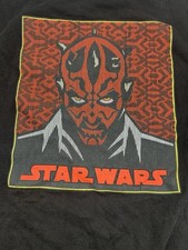 Vintage Star Wars Phantom Menace Darth Maul Puff Print Giant T-Shirt 1990s L