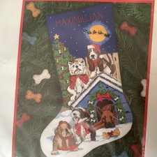Dimensions Holiday Hounds Christmas Stocking Needlepoint Kit 9113