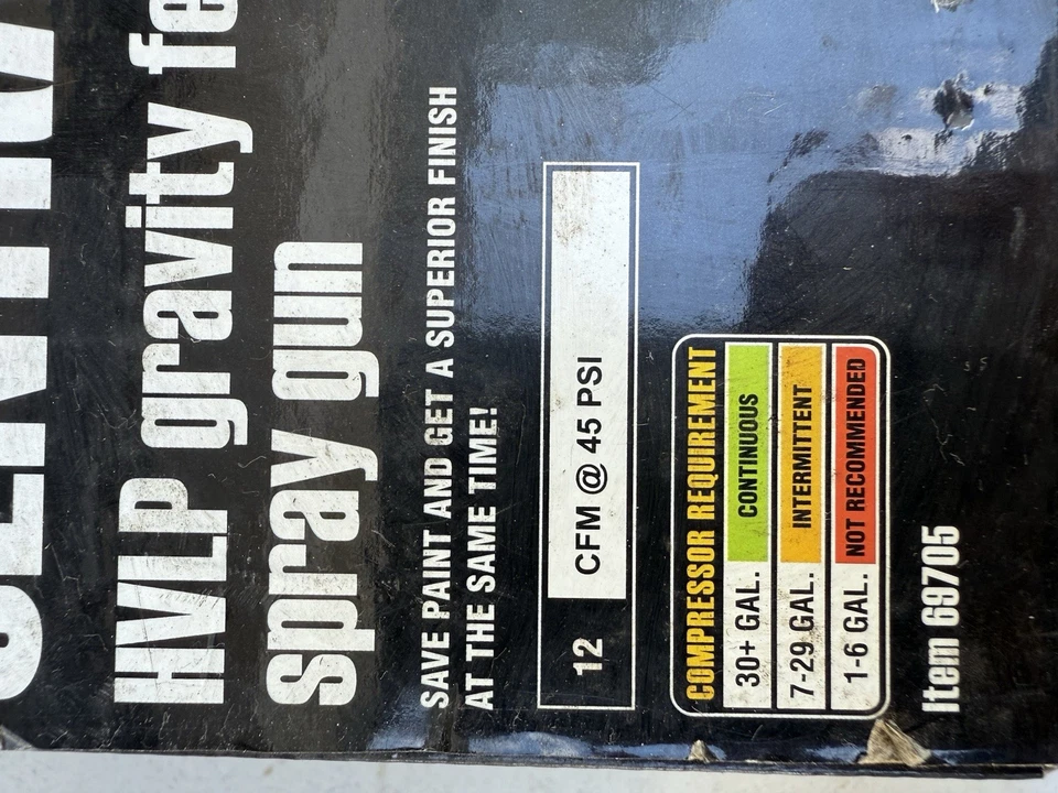 With Spray gin filter! Central Pneumatic HVLP Gravity Feed Spray Gun 69705 - Image 3 of 4