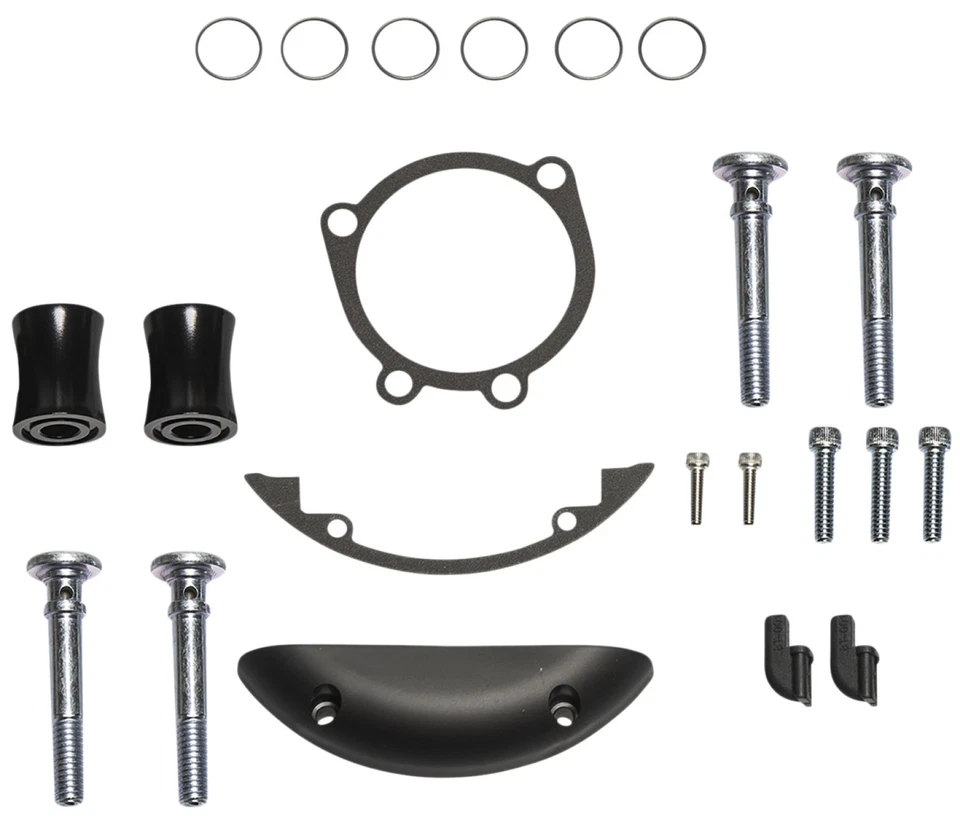 Kit de herrajes Arlen Ness negro para invertido/método/desgarro transparente/patada lateral (602-002) Foto 2 de 2