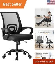 Comfortable Height Adjustable Office Chair with Lumbar Support  Rocking Feature