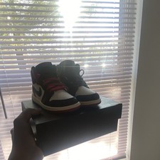 Jordan 1 Retro High OG TD Boys' High Top Sneakers Black Red White US 9C