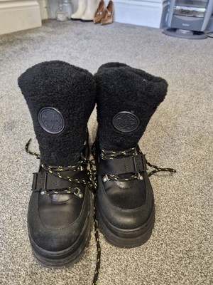 Brand New TED BAKER Mens Padded Hiker Boots with Clip Black Leather UK8 RRP  £195 UK