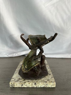 SALVADOR DALI BRONZE SCULPTURE '' TIME BROKE '' SIGNED AND NUMBERED