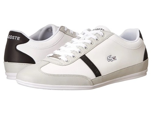 Lacoste Men's Misano Sport SCY (White/Light Grey) Shoes  Size 11.5