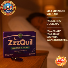 ZzzQuil Sleep Aid LiquiCaps 25mg Diphenhydramine HCl 12 Count Fast Acting