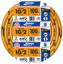 Orange Romex Type NM B Copper Building Wire 600V Residential Wiring 100 ft