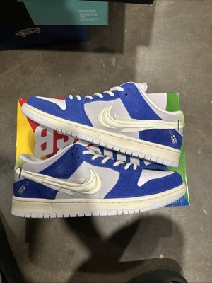 Nike SB Dunk Low Pro QS Fly Streetwear Gardenia Royal Blue US 10 Mens DQ5130-400