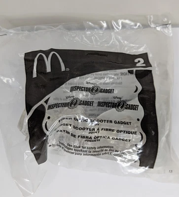 2003 McDonald's Toy, 2-Fiber Optic Scooter Gadget - Inspector Gadget 2 Unopened - Image 1 of 2