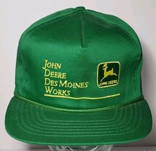 New 1980s Vintage John Deere Hat Cap John Deere Des Moines Iowa Farm Hat Cap USA