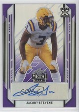 2021 Leaf Metal Draft Purple Rainbow /25 JaCoby Stevens #BA-JS1 Auto y3k