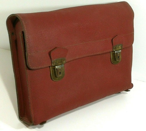CARTELLA SCUOLA ANNI '50 ZAINO PELLE FIBBIE BORSA VINTAGE SCOLASTICA | eBay