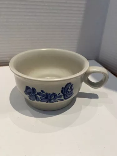 Vintage Pfaltzgraff Yorktowne Soup Mugs  Blue Set of 2 Stoneware   READ