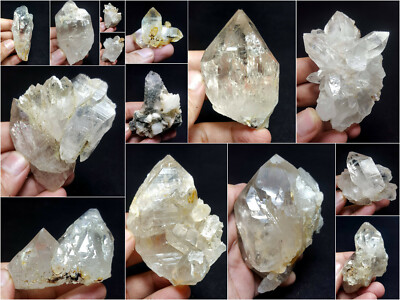 NATÜRLICHE QUARZ KRISTALL CLUSTER HEILUNG REIKI @ HASHUPI MINE SKARDU 14 STÜC...
