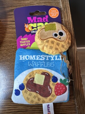 Mad Cat Tabby Toaster Waffles Cat Toy