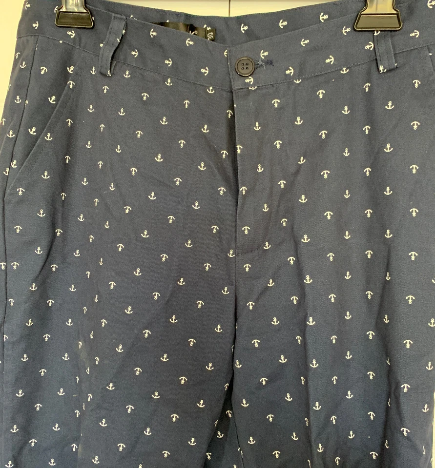 Allegra K Blue with White anchors Men Size 30/30 - Image 2 of 4