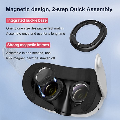 For Meta Quest 3 VR Glasses Lens Protector Frame Myopia Lens Anti-Blue Light Kit - Afbeelding 5 van 16