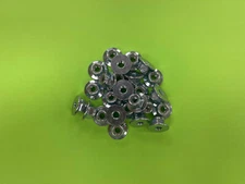 25 pcs 1/4-20 Nylon Insert Hex Flange Lock Nut, Zinc Clear, 1/4-20
