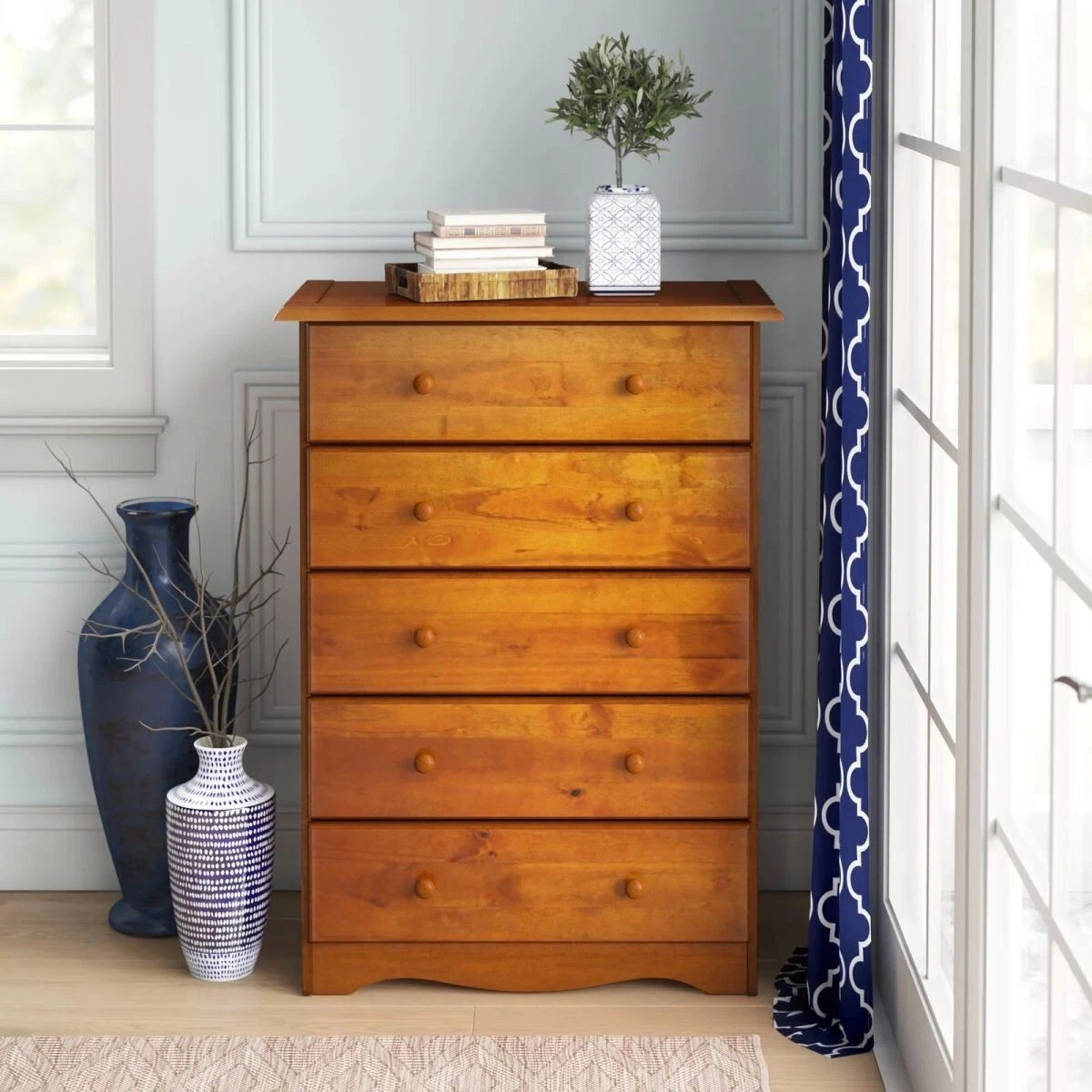 5 drawer cheap maple dresser